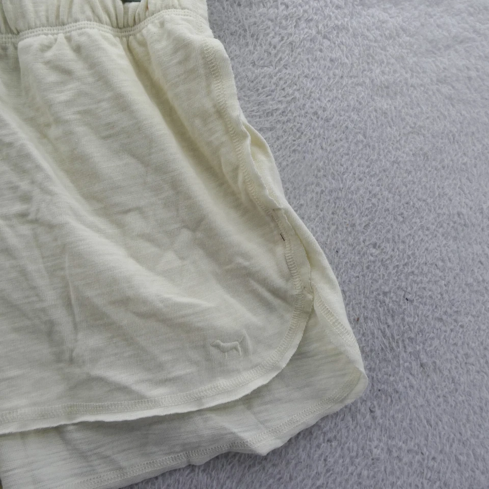 Victorias Secret Medium Linen Shorts Cream White Beach Walking Casual Short New - Image 3 of 4
