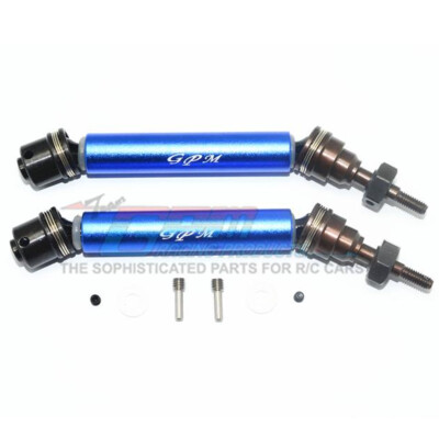 NEW GPM Racing Harden Steel Front Axle Blue with Alloy Body : Rustler 4x4 VXL