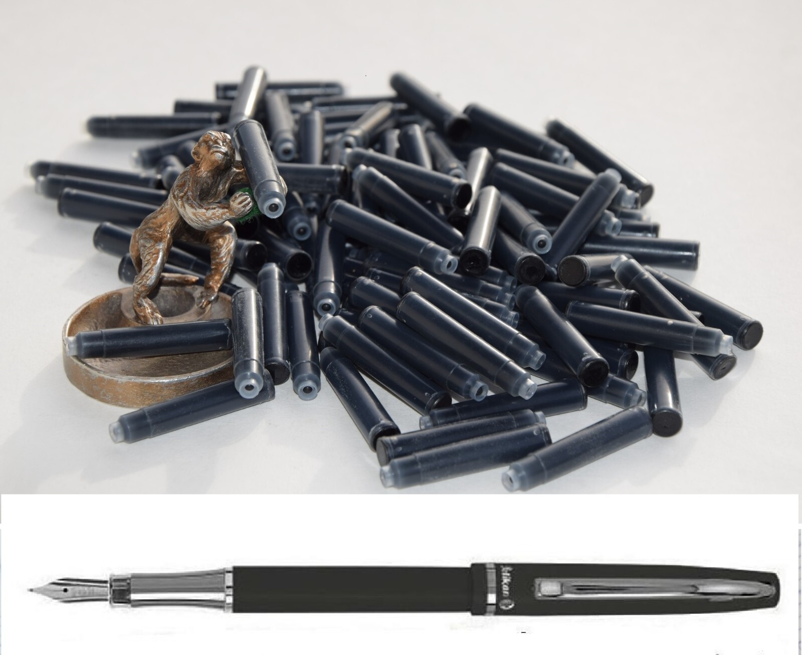 100 German Fountain pen ink cartridges, Refills for PELIKAN JAZZ