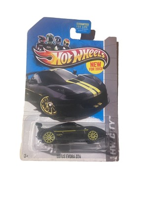 Lotus Evora Gt4 HW City 10/250 2013 Black And Yellow Hot wheels