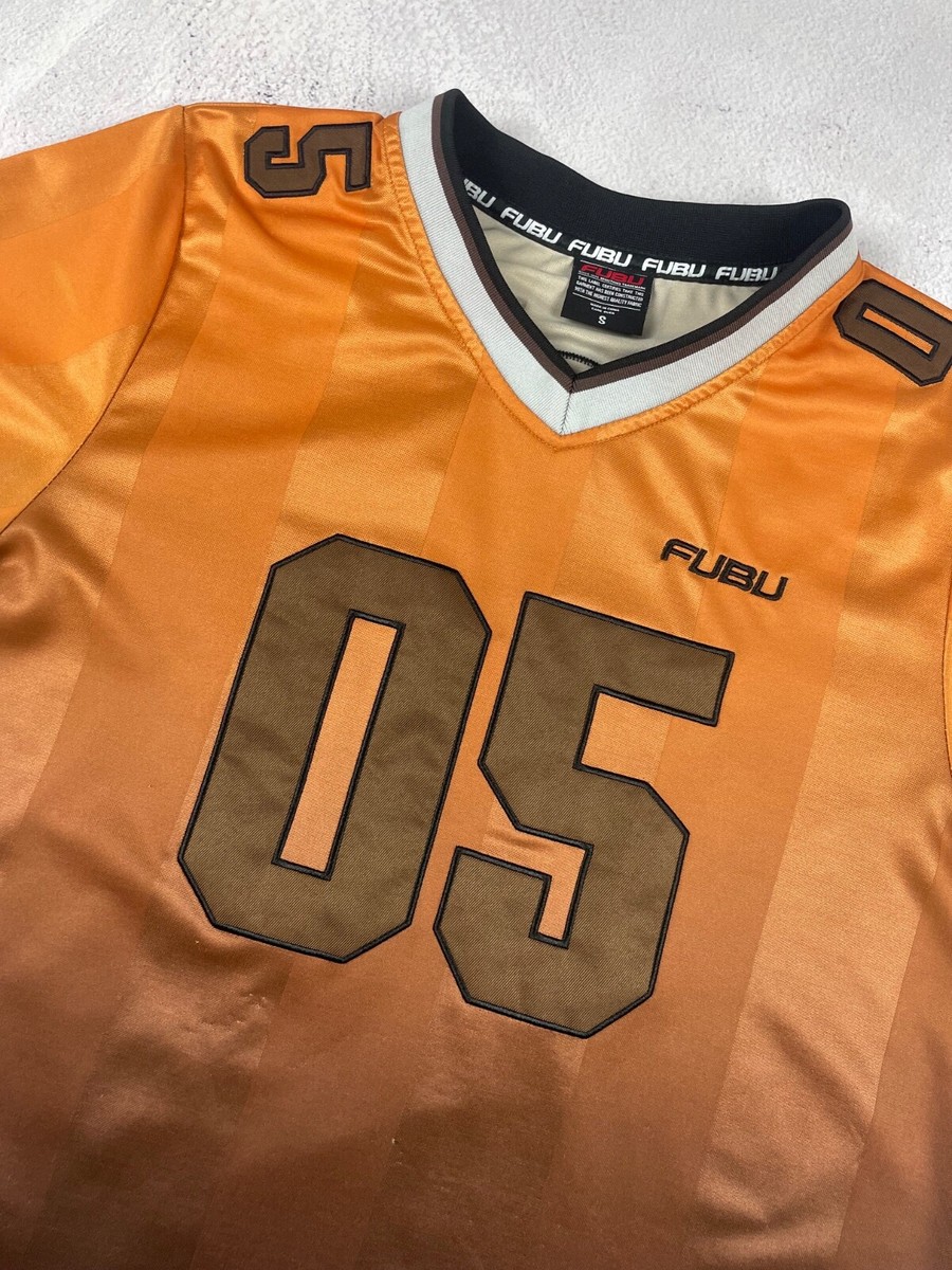 VINTAGE FUBU Jersey Mens size s Football Hip Hop 05 Logo Y2K Retro
