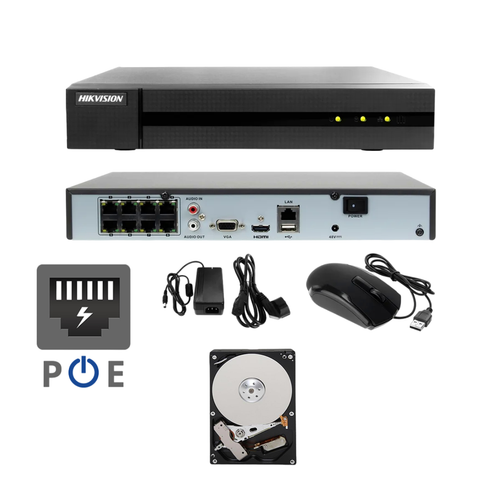 KIT VIDEOSORVEGLIANZA COMPLETO HIKVISION IP POE ULTRA HD NVR 8 TELECAMERE FULL H - Foto 2 di 3