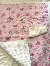 Pottery Barn Kids Quilt  Sham Set Baby Blanket 36 x 50 Roses Savannah  Floral