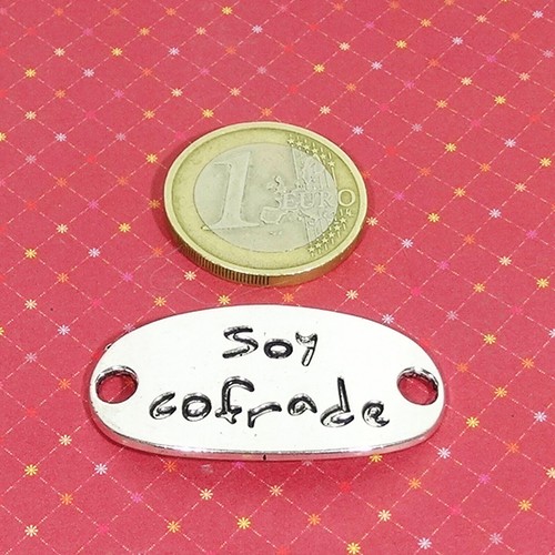 8 Para Pulsera 38x20mm T397X Soy Cofrade Plata Tibetano Plate Frases |