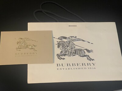Burberry Vintage leere Geschenk Papiertüte / Umschlag Packpapier gelb Gr. M/L