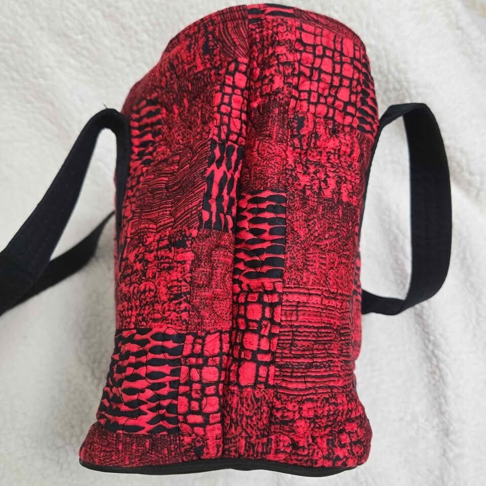 DONNA SHARP PURSE TOTE QUILTED PATCHWORK PUZZLE T… - image 5