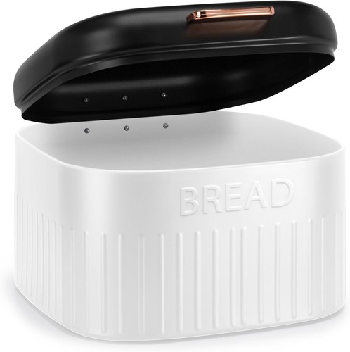 3/4Pc Bread Bin Set Tea Coffee Sugar Canister Food Container Storage Black White - Picture 8 of 14