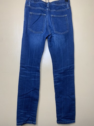 Gap Kids Girs Size XL Pants Denim slim Blue Stetch Elastic Waist Drawstring - Picture 20 of 20