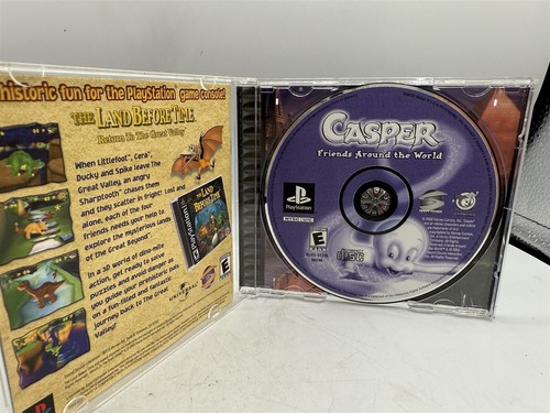 PLAYSTATION 1 PS1 CASPER FRIENDS AROUND THE WORLD COMPLETE GAME WITH MANUAL - Picture 2 of 3