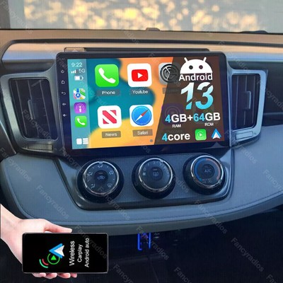 For Toyota RAV4 2013-2018 Android 13 Carplay Car Stereo Radio BT GPS Navi 4+64GB