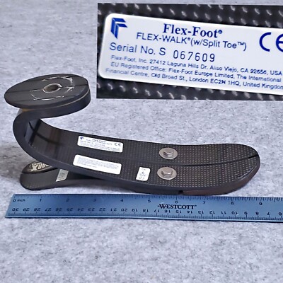 Ossur Flex Walk Prosthetic Foot SPLIT TOE Sz.25-27, cat 6 L  CARBON ACTIVE HEEL