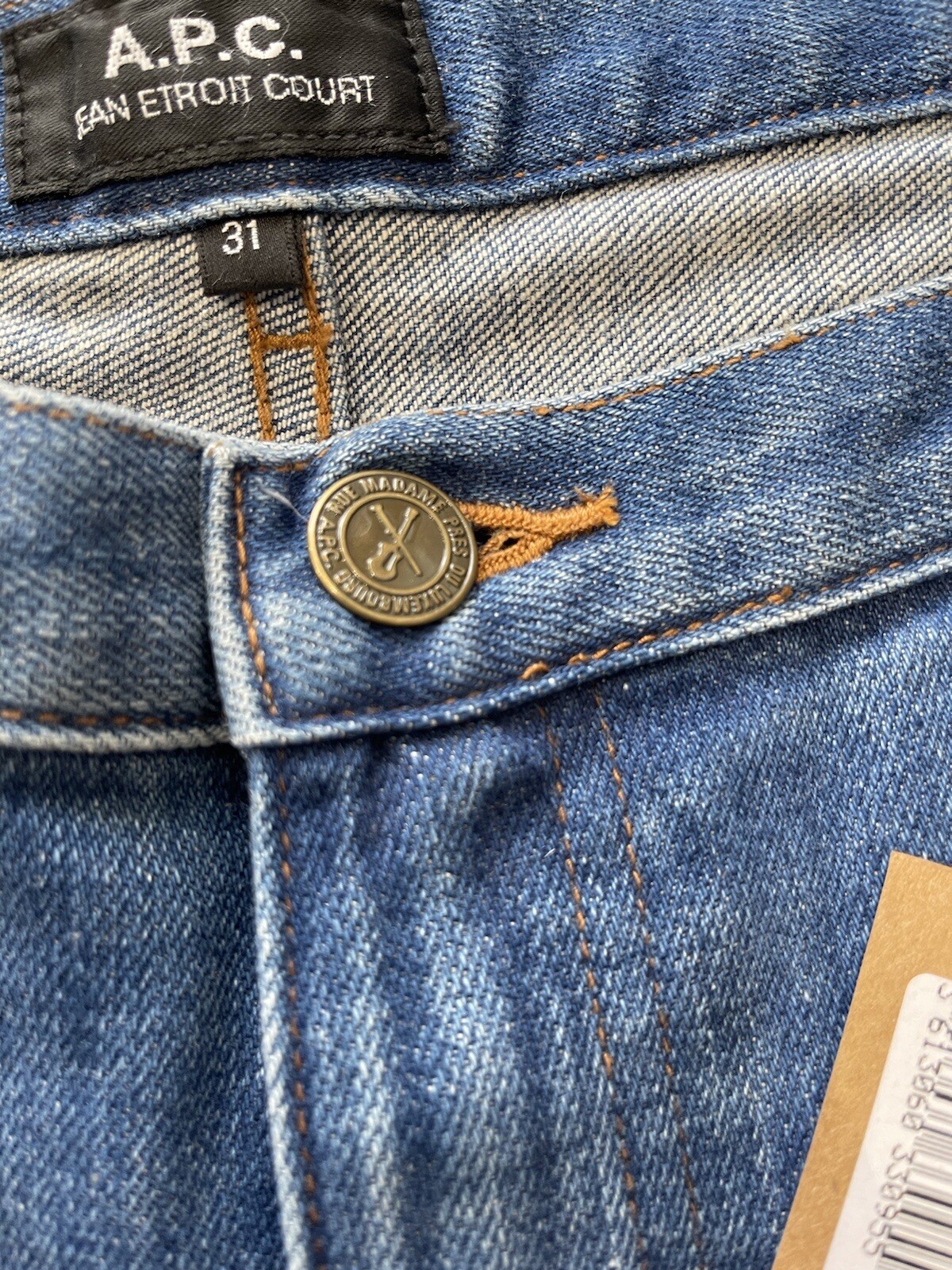 A.P.C Mid Rise Skinny Blue Jeans W32 L29 APC Size 31 UK Size 12 BNWT RRP £185