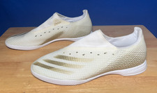 Adidas Men's Indoor Soccer X Ghosted  White/Gold  Size 12