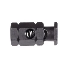 PARACORD PLANET Hexagon Cord Locks – 6 mm Hole - Black - Multiple Pack Sizes