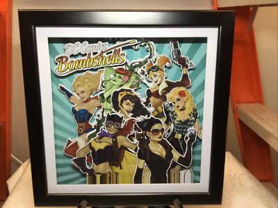 DC Comics Bombshells 3 Dimensional Shadow Box Wall Art Justice League 