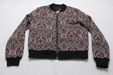 Jack. Juniors' Paisley Printed Lurex Brocade Bomber Dp3 Syrah Red Small Nwt