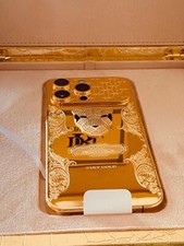 Custom 24k Gold Plated Apple Iphone 16 Pro Max Engraved Diamond Incrustation 1tb
