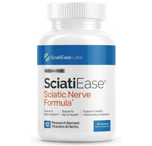 SciatiEase Labs Sciatic Nerve Formula 120 Capsules - Brain & Nervous Health Support