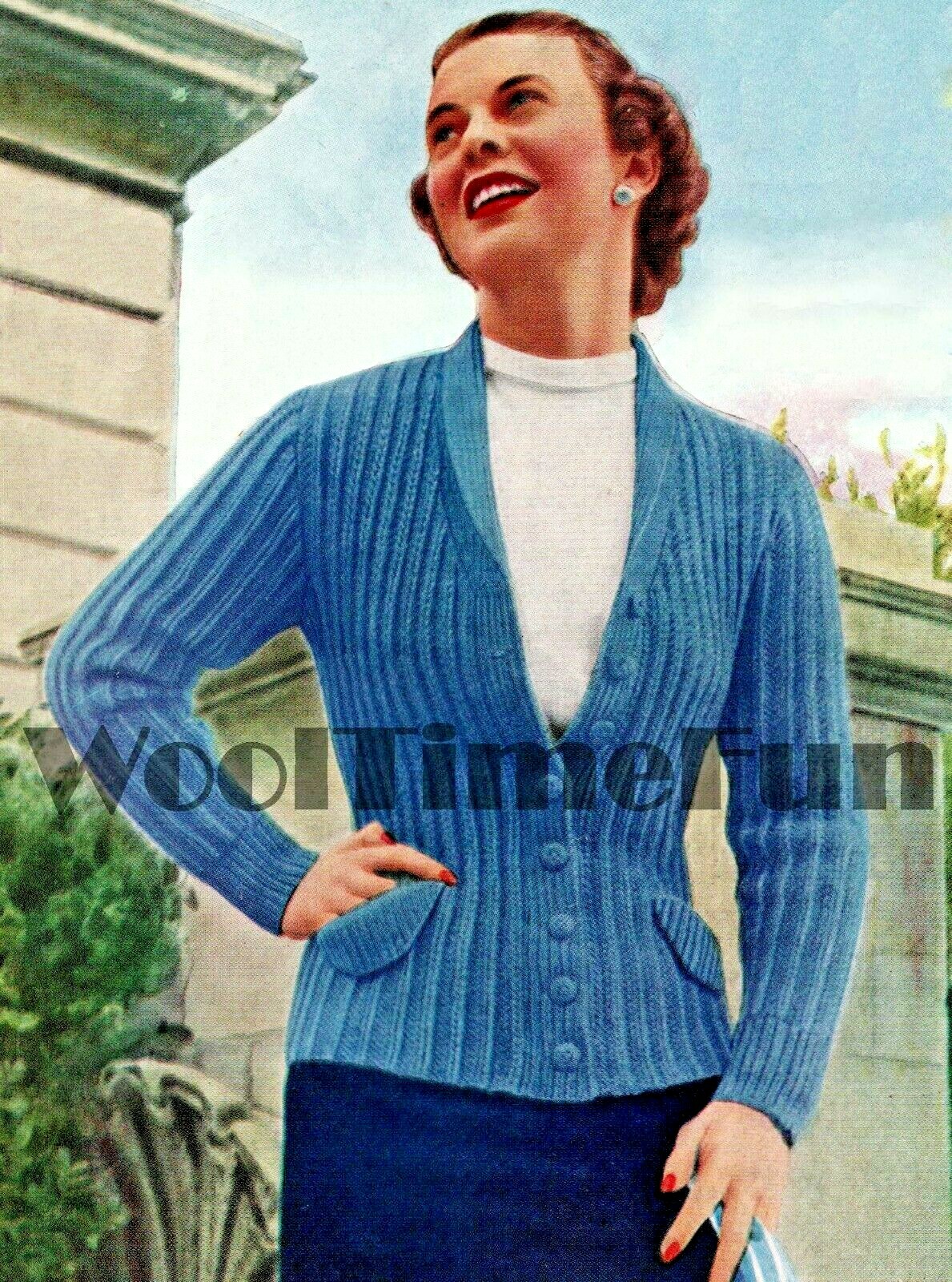 Knitting Pattern Vintage Ladies 1940s 