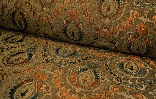 Möbelstoff Bezugstoff Polsterstoff Meterware Stoff Jacquard Ornament Barock Rank - Bild 2 von 4
