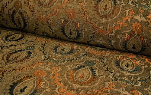 Möbelstoff Bezugsstoff Posterstoff Meterware Stoff Jacquard Ornament Barock Rank - Bild 1 von 4