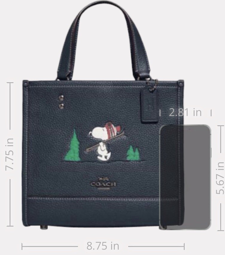 コーチハンドバッグ C6164 チョークCOACH X PEANUTS 2WAY COACH Snoopy Peanuts collaboration 2WAY Boston bag handbag