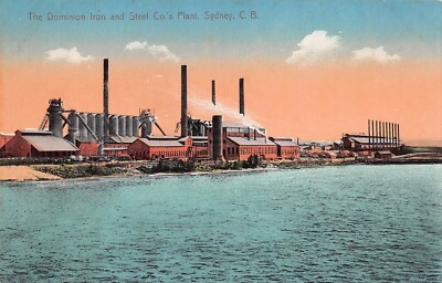 Sydney Cape Breton Dominion Iron and Steel and Coal Co Factory Vtg Postcard C40