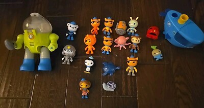 Octanauts Blue Submarine and Octo max  suit no grappling hook 16 octo figures