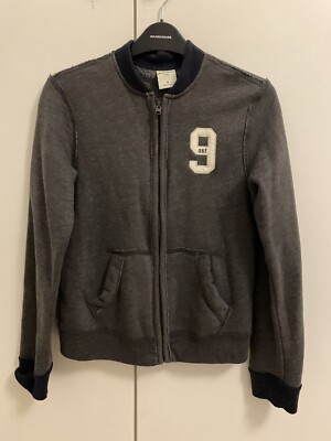 Jungen A&F Varsity Bomberjacke Stil Reißverschluss Jacke Größe M (11-12ish)