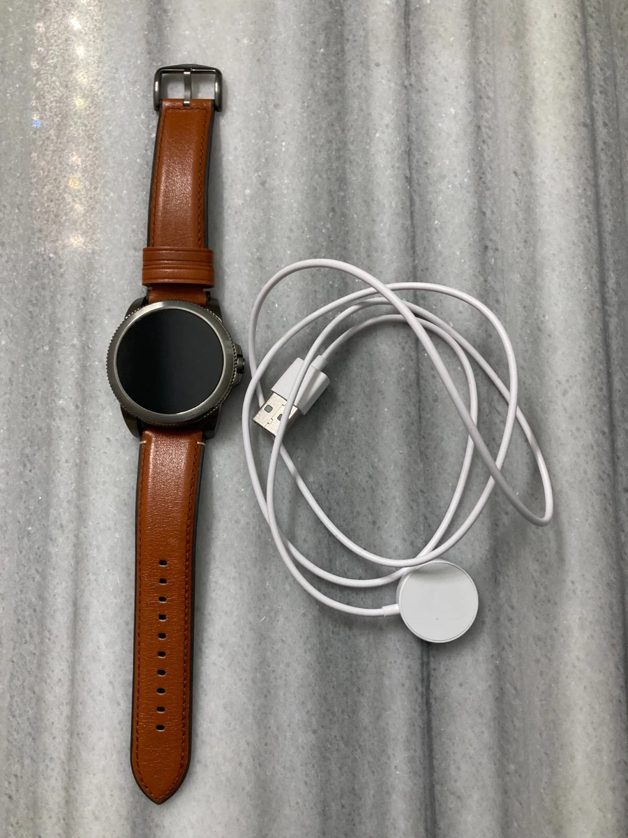 Fossil Men's Gen 5E 44mm Smartwatch - Brown Leather - FTW4055