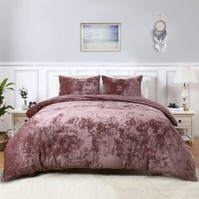 CAROMIO Velvet Duvet Cover King, Soft Flannel Comforter Cover for All Season,...
