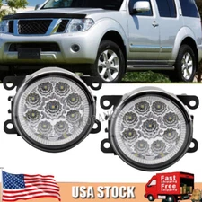 PAIR LED Bumper Fog Light Driving Lamp For Nissan Pathfinder 2005 2006-2011 2012