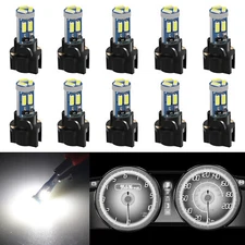 10x T5 74 17 37 7SMD-4014 LED Instrument Gauge Cluster Dash Light Bulbs +Sockets