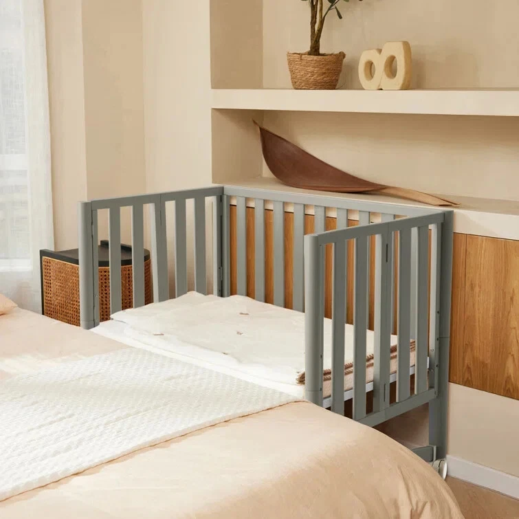 Mini cuna convertible 6 en 1 EvoNook con ruedas madera de pino Nueva Zelanda 4 alturas ajustables Foto 4 de 4