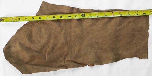 Pick & Choose Cocoa Brown Pebbled Leather Suede Pieces For Crafts - Picture 5 of 7