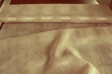 Dekostoff beige transparent gestreift Vorhangstoff Gardinen Stoff Meterware 