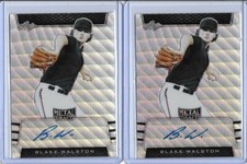 2019 Leaf Metal Draft BLAKE WALSTON Silver Wave Prismatic Auto RC /30 Dbacks
