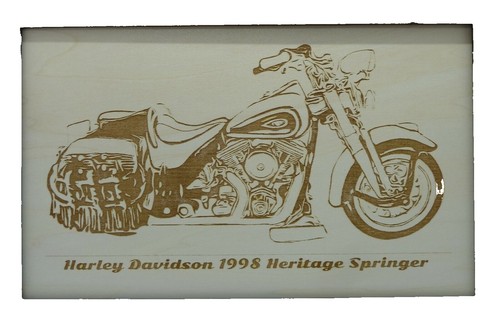Harley Davidson Motorcycle Real Wood Sign Wall Hanging Plaque