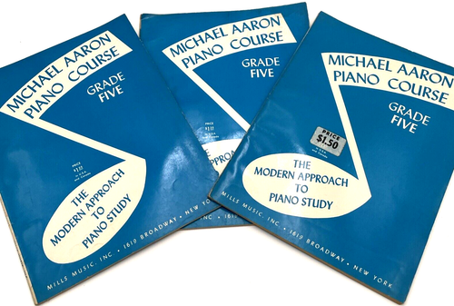Michael Aaron Klavierkurs - Klasse 5 - Klavierstudium - 3 Stück (1952) Vintage