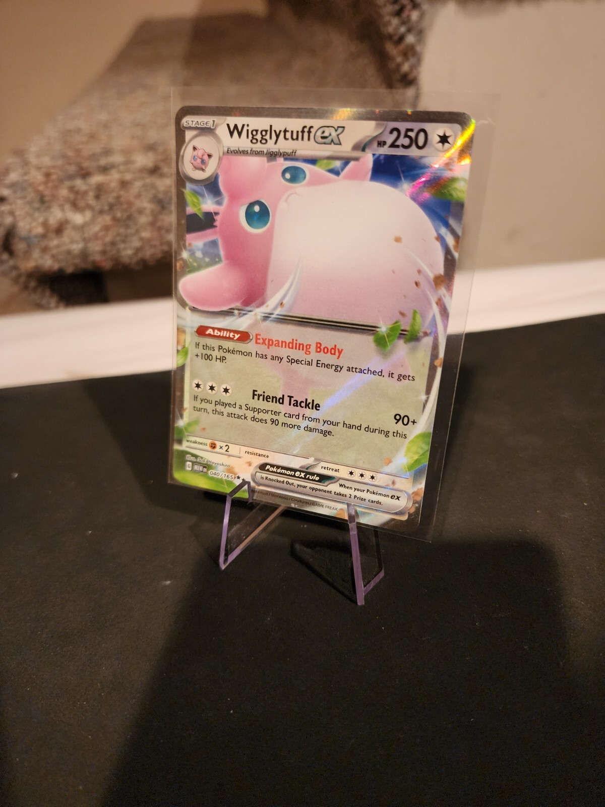 Pokémon TCG Wigglytuff EX Scarlet & Violet-151 040/165 Double Rare Near Mint