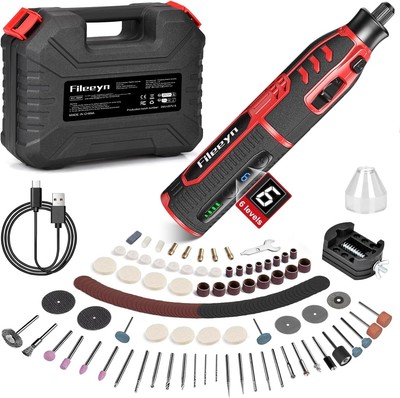 130-Piece Multifunctional Tool Accessories Set with 6-Speed Rotary Engraver