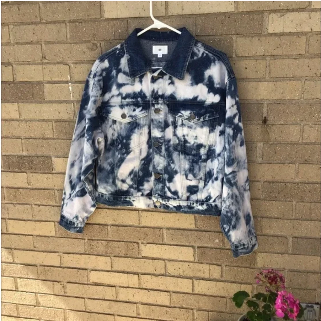 Nordstrom BP Women Tie Dye Denim Jacket Size Small New With Tags | eBay