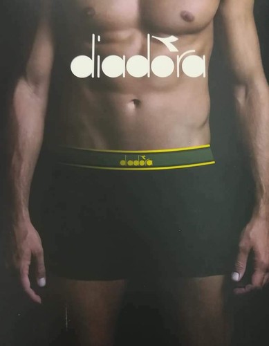 Boxer Mann Diadora Schwarz/Grau/Blau, Elastisch Gesprochen, 6 Stücke - Picture 2 of 12