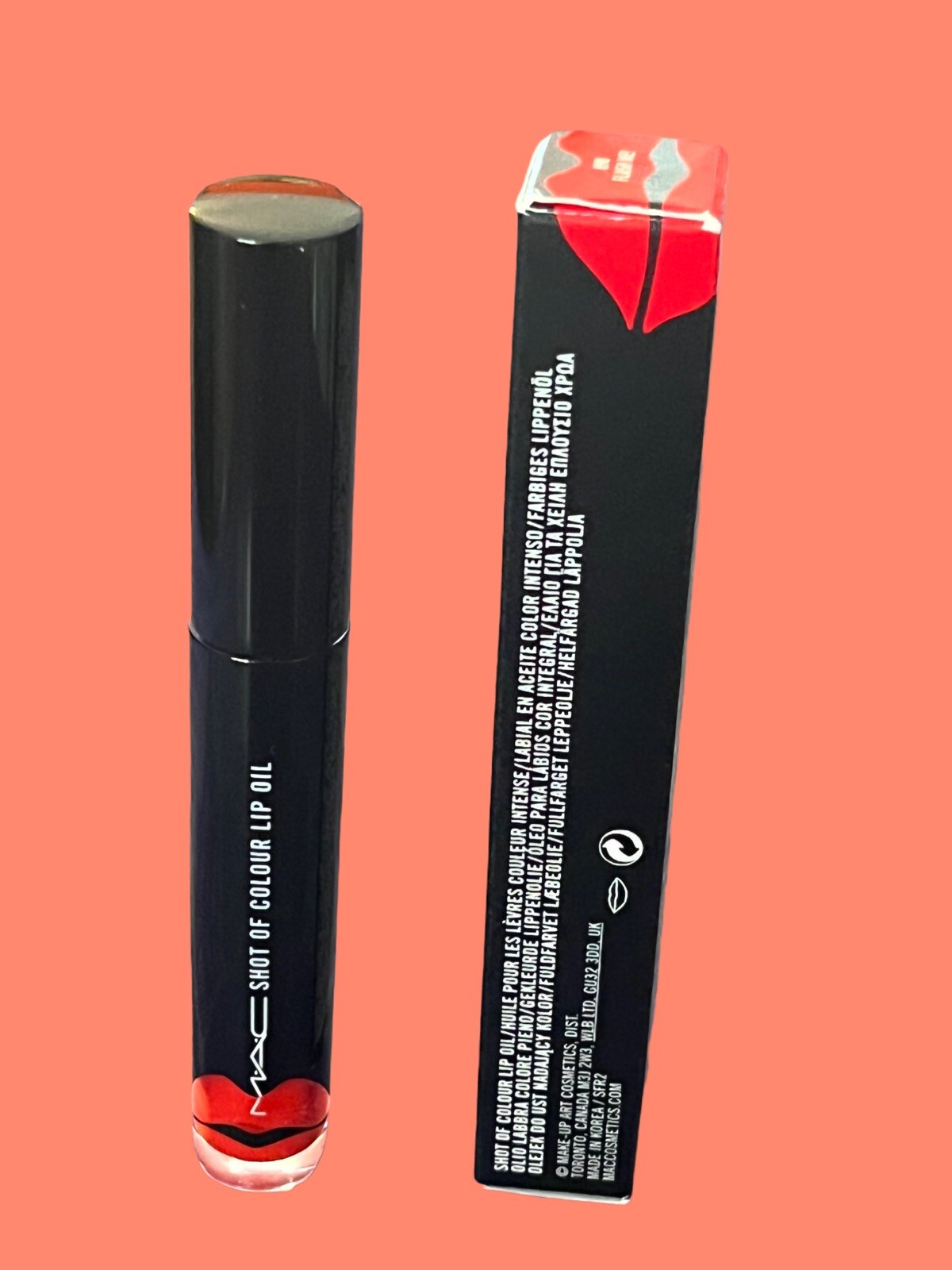 MAC COSMETICS Shot Of Colour Lip Oil in Flash Me Brand New In Box