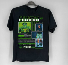 Classic Rare Feid Ferxxo Black Cotton T-Shirt All Size BO1194