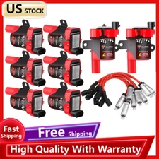 UF262 Ignition Coil & Spark Plug Wire Set For Cadillac Escalade GMC Sierra 1500