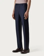 $355 CANALI Men's blue Sharkskin 100% Wool Suit Dress Pants 31W yse1225