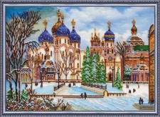 Bead Embroidery Kit "Church" Stitching Handmade Beadwork