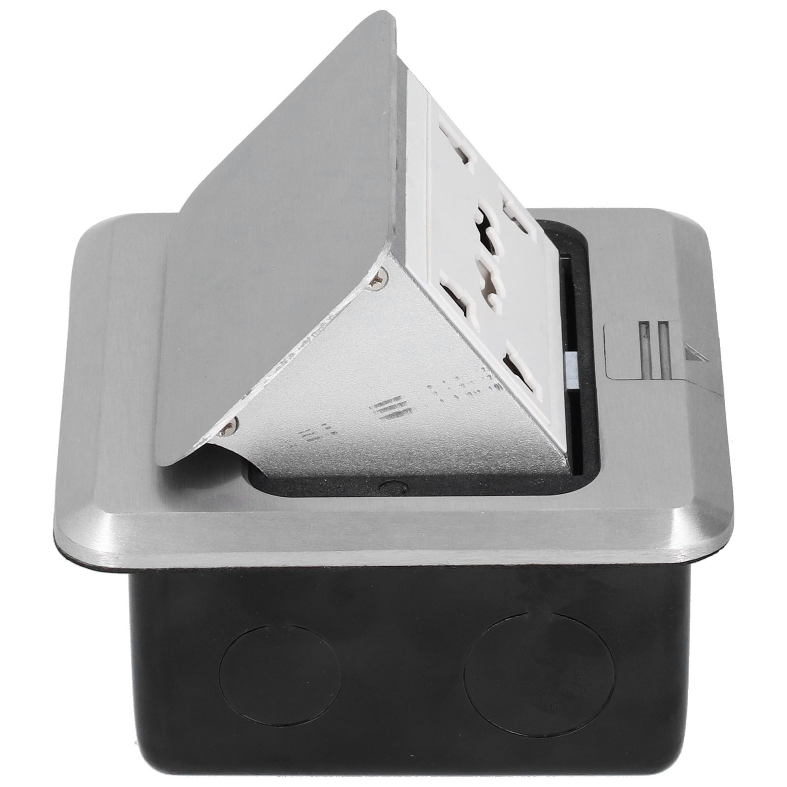 Floor Socket 6 Hole Embedded Damping Aluminum Alloy Ground Electrical Outlet 13A