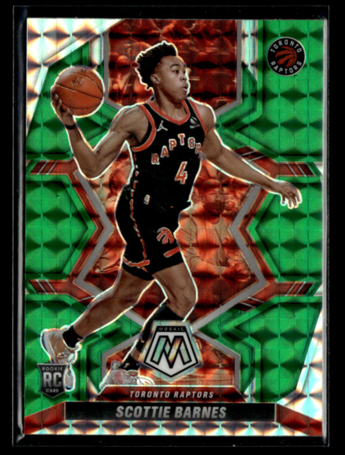 Scottie Barnes RC 2021-22 Panini Mosaic Basketball Green Mosaic #207 [jm173